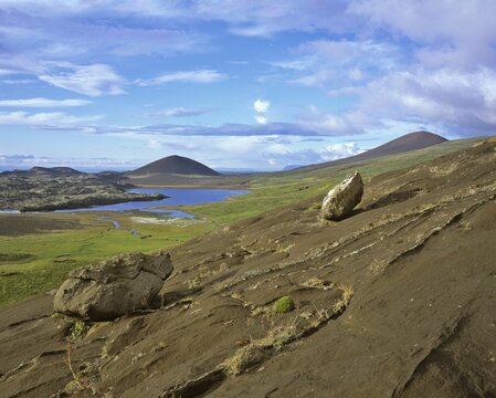 Volcanic tuff formations at Mt. Horn, Snaefellsness Peninsula, Iceland