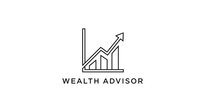 Wealth advisor logo with graph.