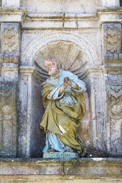 St. Martin of Tibaes Monastery, Rooster&rsquo;s Patio, Patio de Galo, Saint Peter sculpture, Braga, Minho, Portugal