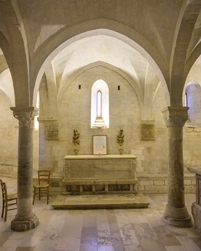 Crypt in the Cathedral di San Leopardo, Osimo, Province of Ancona, Italy
