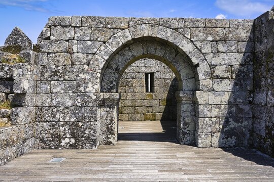 Castle inner courtyard, Trancoso, Serra da Estrela, Portugal