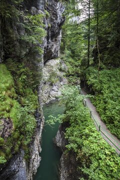 Breitach, southern access to the Breitachklamm, near Oberstdorf, Oberallg&auml;u, Allg&auml;u, Bavaria, Germany