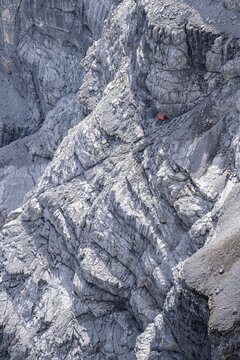 Watzmann East Face Bivouac in the Rock Face, Bivouac Box in the Watzmann East Face, Watzmann, Berchtesgaden, Bavaria, Germany
