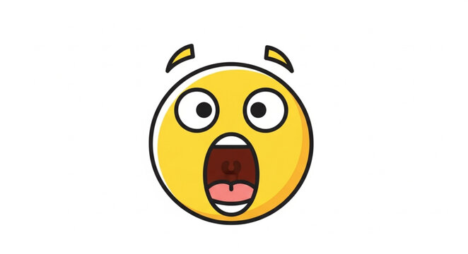 Shocked Emoji Face Expression Surprise Astonishment.