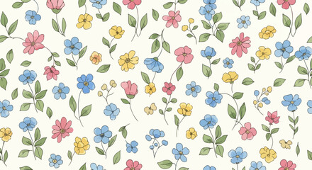 Fototapeta premium Bright and playful floral arrangement with a fresh springtime atmosphere