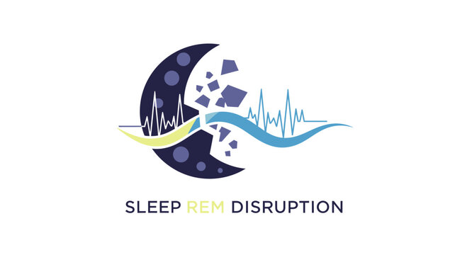 Sleep Pattern Disruption Concept Logo Design.