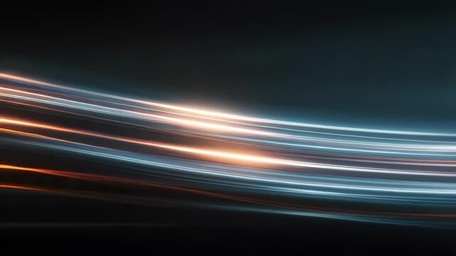 Motion Abstract Light Trails in Dynamic Night Scene