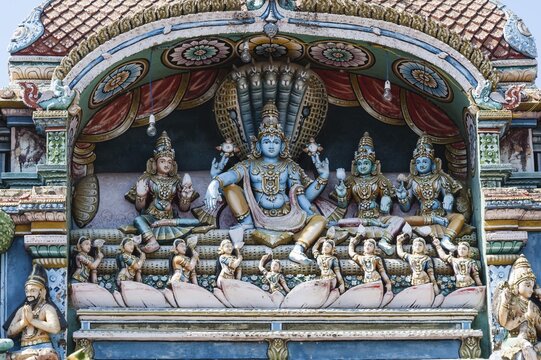Decorated archway, Tanjore Palace, Sangeetha Mahal, Thanjavur, Tamil Nadu, India