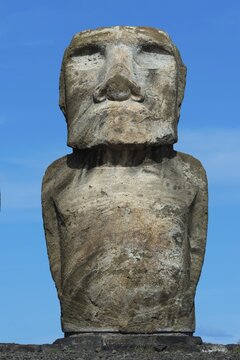 Moai, Ahu Tongariki, Rapa Nui National Park, Unesco World Heritage Site, Easter Island, Chile