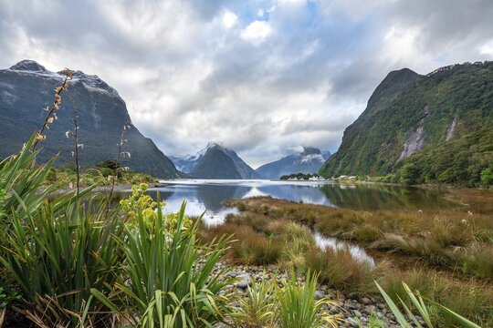 Miter Peak, Milford Sound, Fiordland National Park, Te Anau, Southland Region, Southland, New Zealand