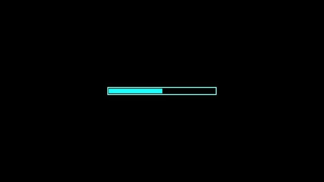Classic loading progress bar element isolated for video game and interface