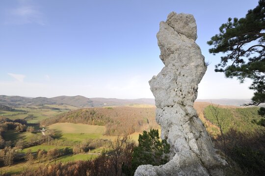 Arnstein rock spire, Triestingtal valley, Lower Austria, Austria, Europe