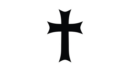 Sacred Symbol of Faith: A bold, black cross stands as a timeless emblem of faith, hope, and spiritual connection. © ArtBySalea07