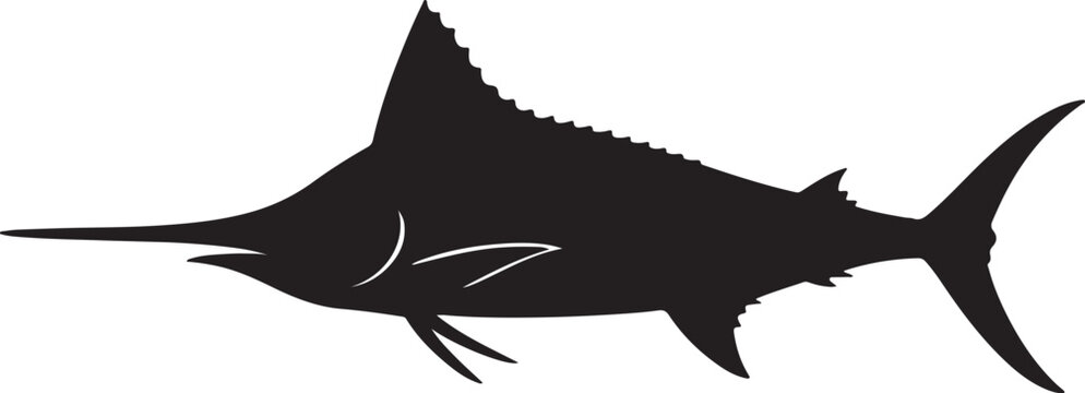 vector illustration of a blue marlin