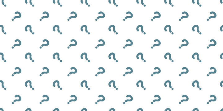 はてなマークのシームレスパターン背景 シンプルな疑問符テクスチャ Seamless Question Mark Pattern Background Simple FAQ Texture
