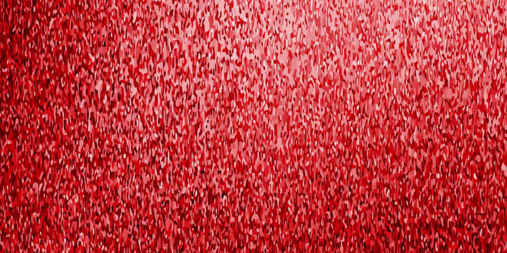 A closeup macro of a red wool carpet texture reveals a detailed knitted fiber pattern on the soft textile surface, creating a vibrant red and pink cloth material background for design