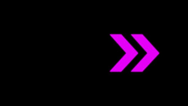 Animated purple arrows purple chevron arrows future, digital, interface seamless loop directional motion  purple arrows.