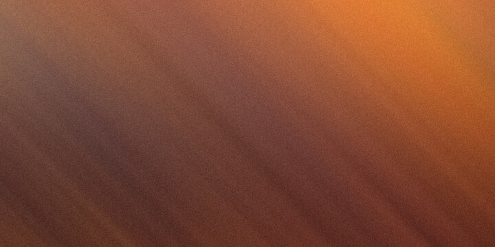 Abstract grainy gradient background with warm brown and orange tones creating soft diagonal motion blur and textured surface.