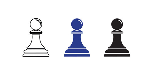 Chess bishop silhouettes a study in color and form minimalist design © BabuChandra