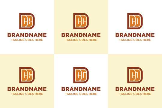 Letters DCB DCC DCD DCE DCG DCJ Monogram Logo Set