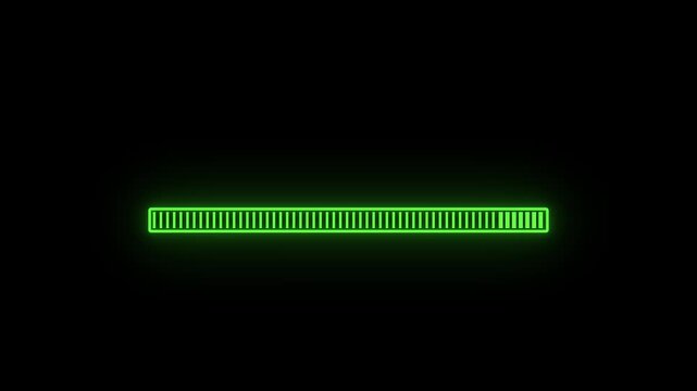 Futuristic Loading Bar Animation 0&ndash;100 Percent, Abstract Progress Indicator, Digital UI HUD Interface, Neon Saber Effect Loop