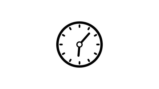 24 Hour Clock Animation with Rotating Hands, Time Lapse Watch Face, Fast Forward Time Concept 4K Loop