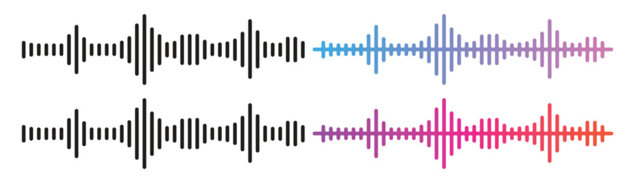 Sound wave. Voice message and sound representation.