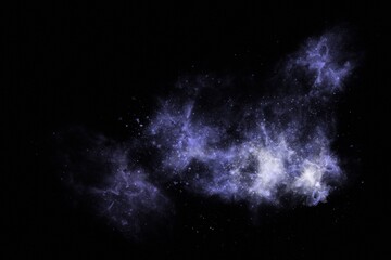 Blue Nebula Galaxy Outer Space Overlay Isolated On Black Background © Mas Water