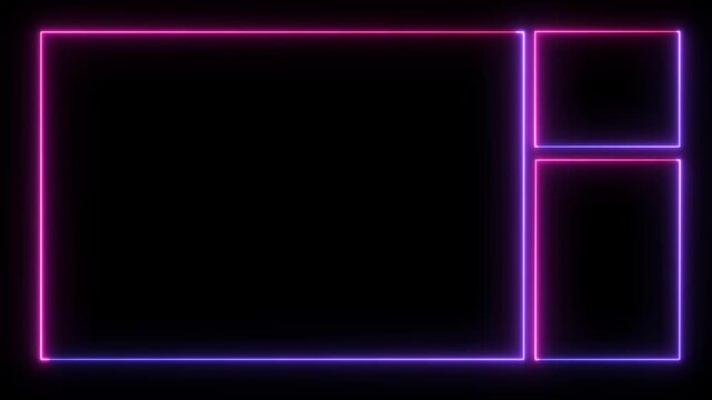 neon glowing smartphone mockup with blank screen on dark background