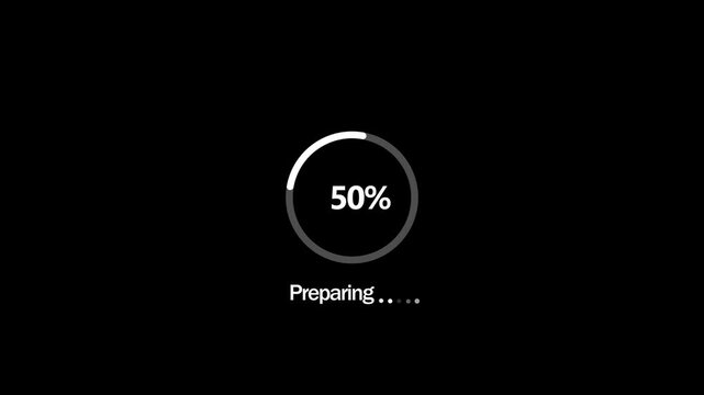 loading progress bar at 10 percent on dark screen for software update