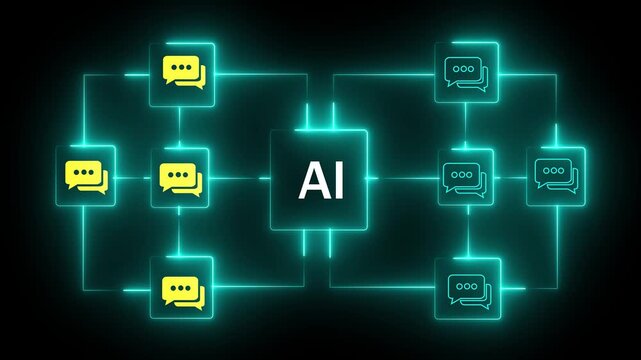 AI email classification system analyzing inbox messages and automatically sorting into categories like spam, priority, and marketing using machine learning interface overlay on laptop workspace