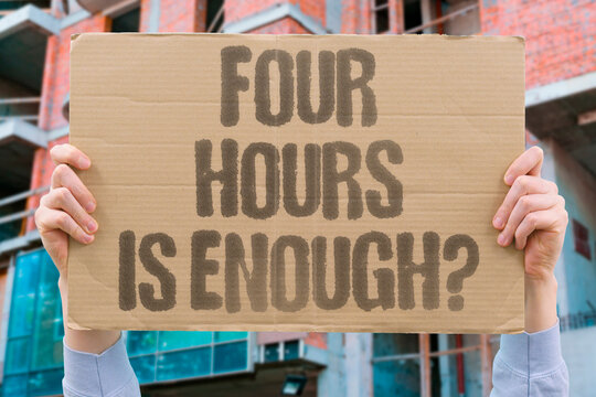 "Four Hours Is Enough?" research examines sleep research on whether four hours measurably meets adult needs. SLEEP. REAL. REST. MODERN. HEALTH.