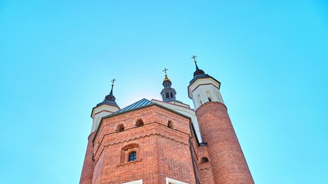 Church of the Annunciation (1503-1511), destroyed 1944, in the process of being rebuilt since 1985 of architect M. Kuzmienko. Monastery in Suprasl, Podlaskie Voivodeship, North Eastern Poland