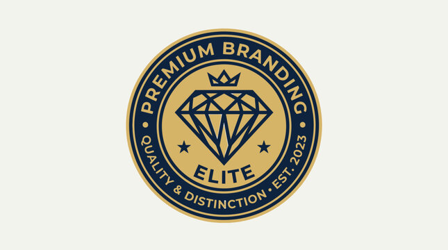 Premium branding logo featuring a diamond design, symbolizing quality and distinction in business