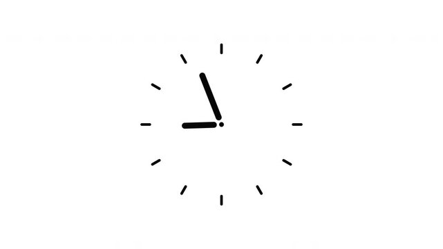 Clock on white background 4k
