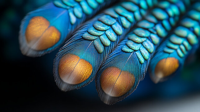 Close-up of peacock talons on a clinical white surface, symbolizing rebirth from extinction 