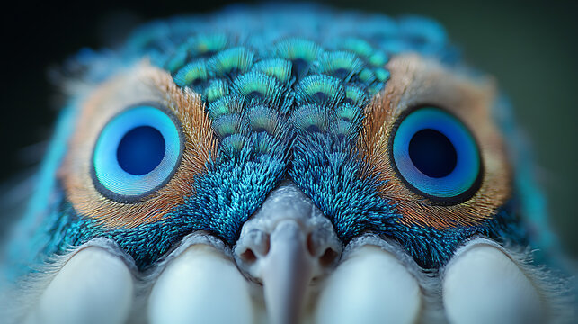 Close-up of peacock talons on a clinical white surface, symbolizing rebirth from extinction 