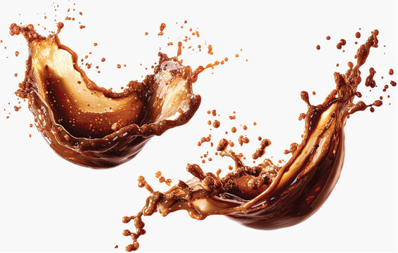 chocolate splash isolated on white background
