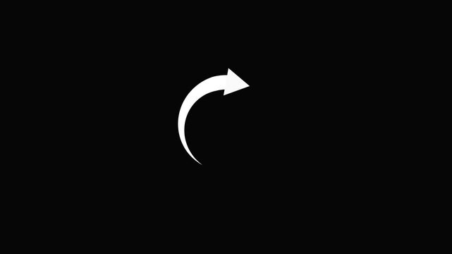 Minimalist circular loading progress bar and rotating arrow animation pack