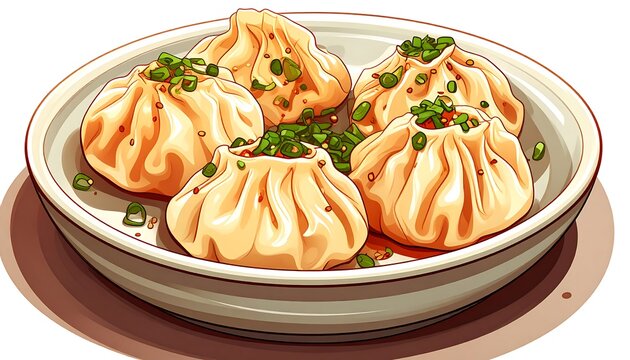 Asian Dumplings Plate.