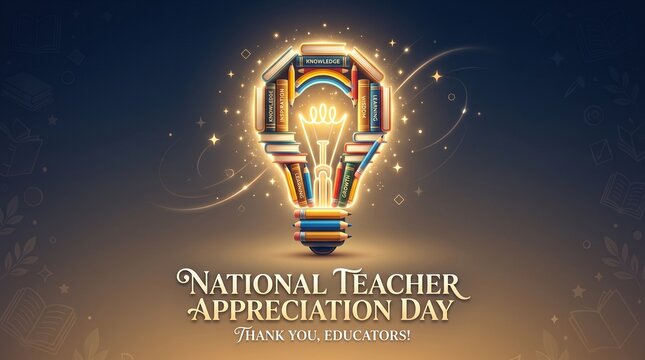 National Teacher Appreciation Day Lightbulb Graphic