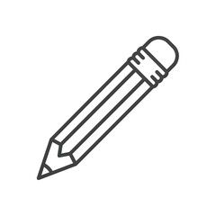Fototapeta premium Classic Wood Pencil with Eraser Outline