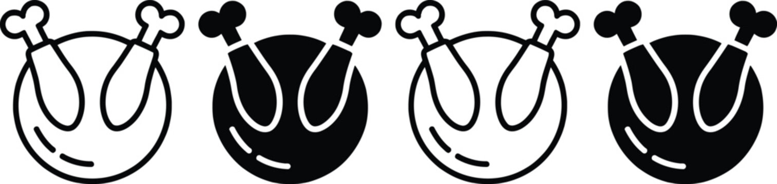 Sequence of stylized black and white musical note icons with tails.