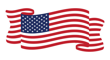 Obraz premium american flag waving in vector style high quality