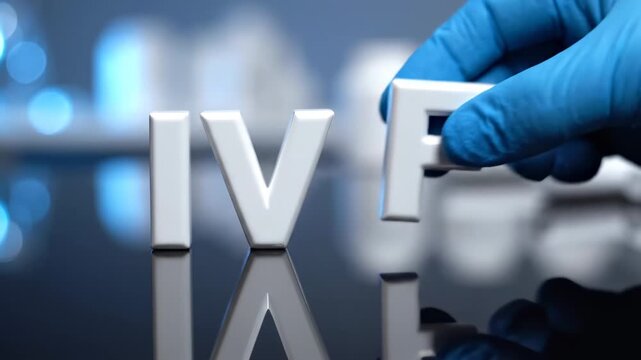 This shows a close-up of a gloved hand holding a small white object in a medical laboratory setting, highlighting precision and care in scientific research and experimentation.