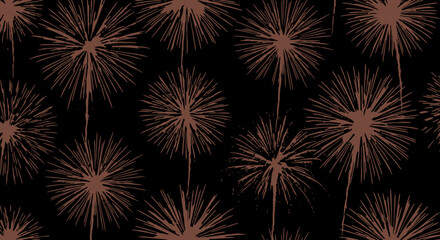 Fototapeta premium Vibrant Fireworks Explosions in Night Sky Colorful Display