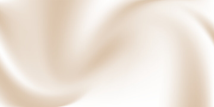 Smooth beige gradient background. Soft neutral liquid wallpaper. Universal nude color texture for banner, flyer, presentation. Abstract blurred backdrop cover. Vector illustration.