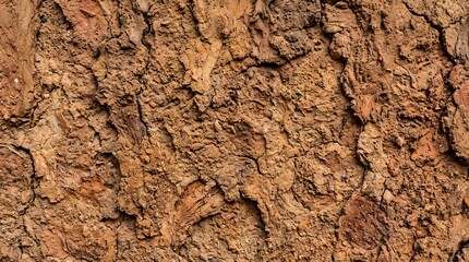 Naklejka premium Close-up textured brown tree bark background showing intricate patterns