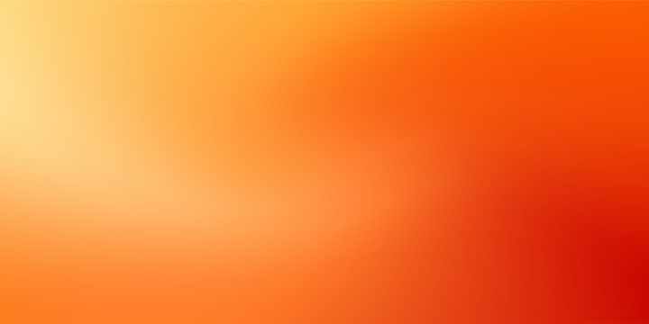 Warm orange yellow red gradient background. Autumn colored blurred wallpaper. Fall smooth gradation backdrop for banner, poster, leaflet, brochure, booklet. Vector abstract fiery template overlay