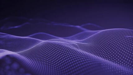 Obraz premium A mesmerizing purple wave pattern made of numerous small dots creating a dynamic visual effect